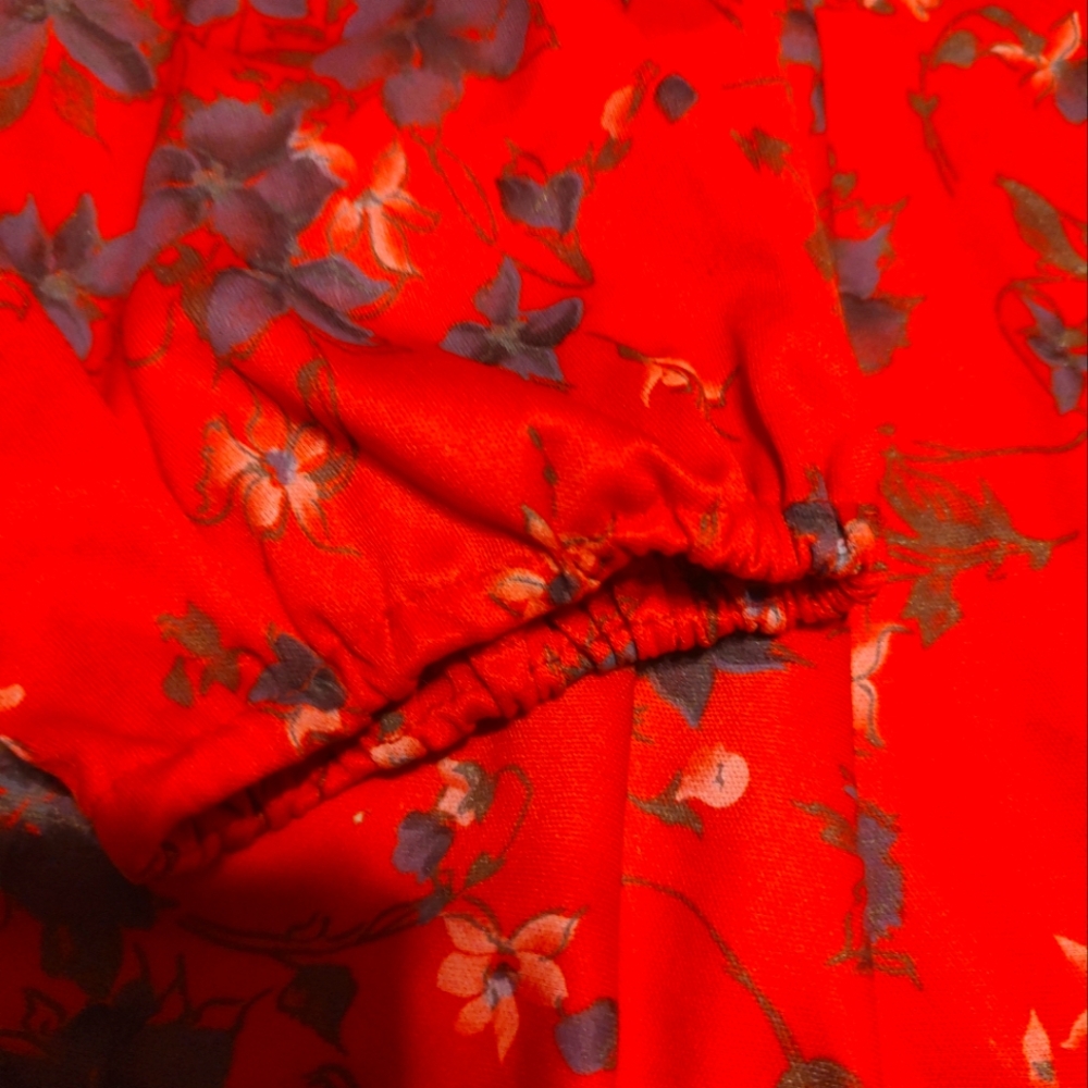 🎀⛩️🎀 Stellar Vintage 70's Asian Oriental Inspired Silky Soft Floral Top - 14 - Picture 2 of 13